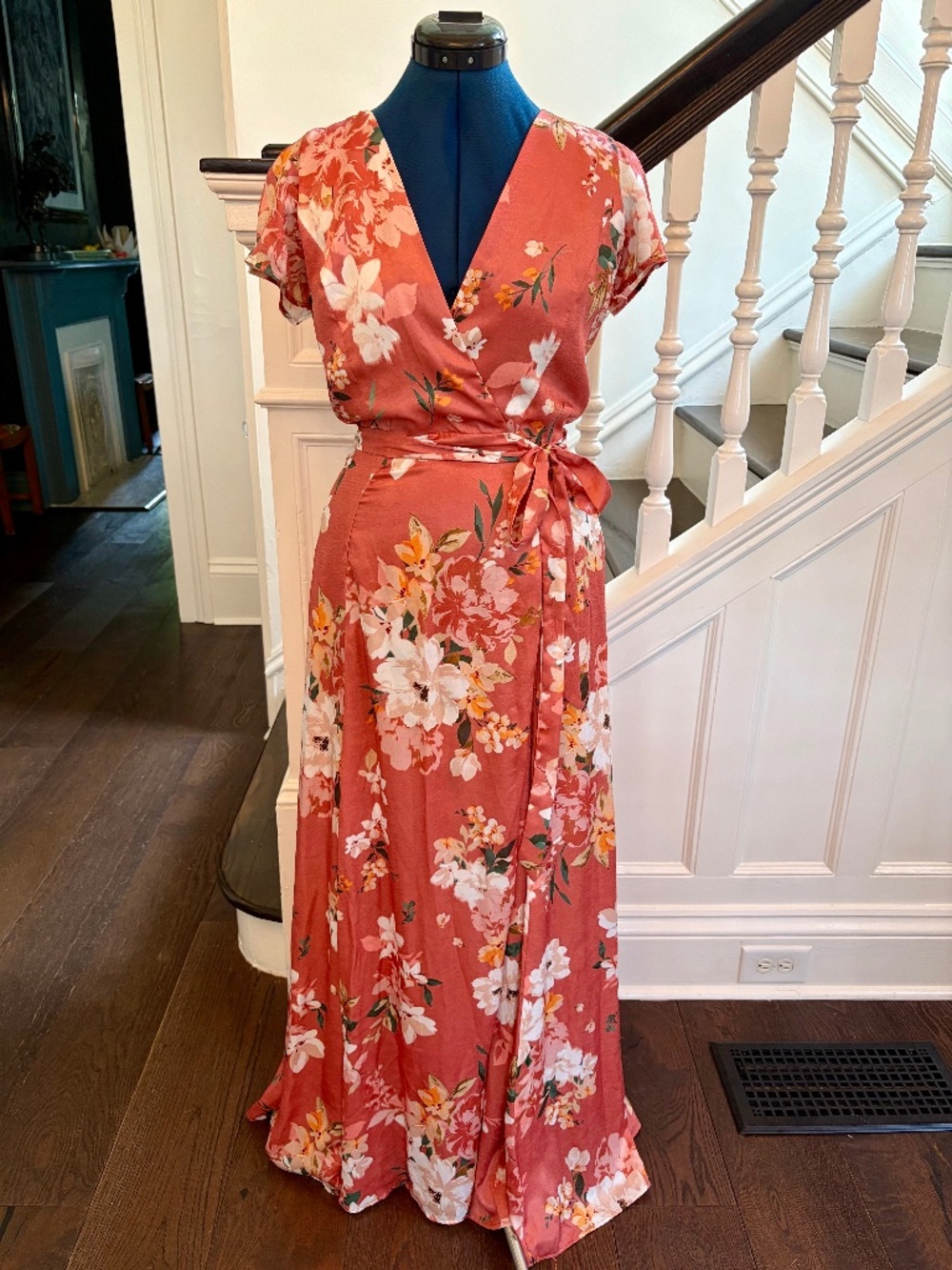 NWT RESA Women's Multi-Colored Floral Wrap-dress